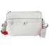 Christian Louboutin Ruby Town Messenger Bag Light Gray Red Jacquard
